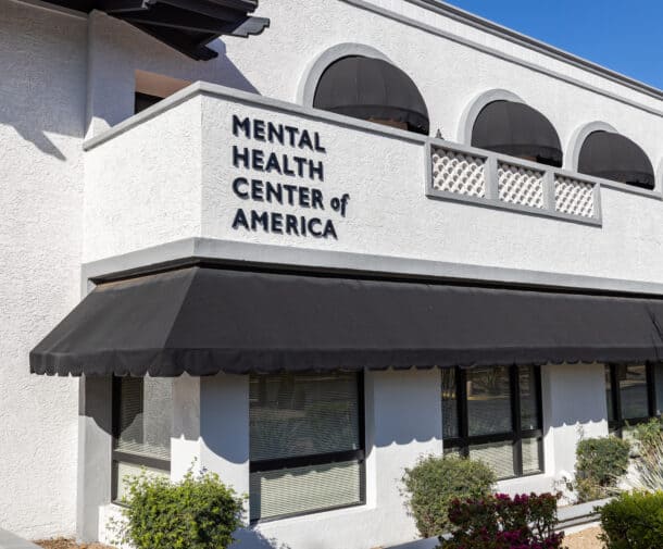 Exterior of Phoenix Clinic. Mental Health Center of America